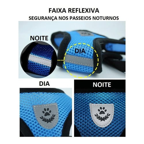 Coleira Peitoral & Guia Pet Conforto
