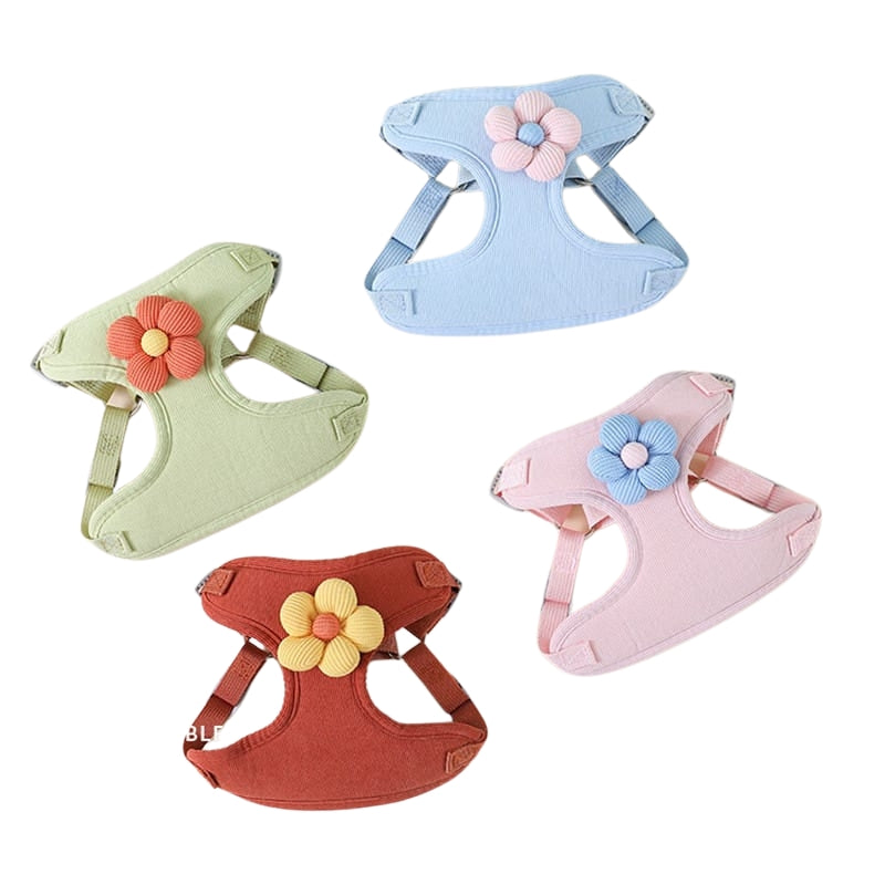 Coleira Peitoral & Guia Pet Florzinha