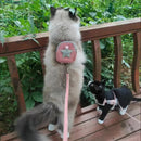 Coleira Peitoral + Guia com Bolsa de Petisco